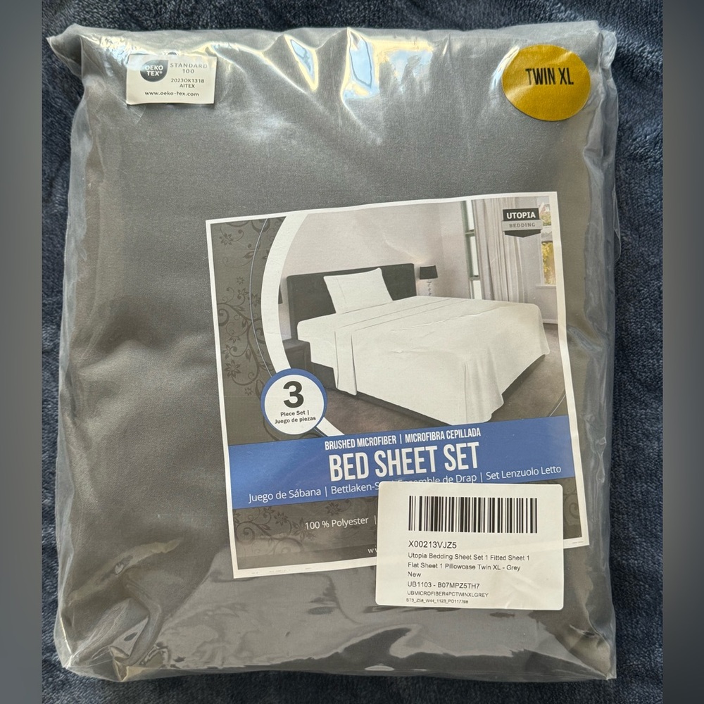 🌟BUNDLE Twin xl sheets NWT dark gray
